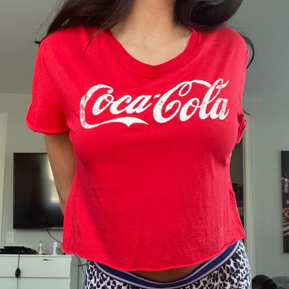 GARAGE Cute Red Coca Cola Crop Tee